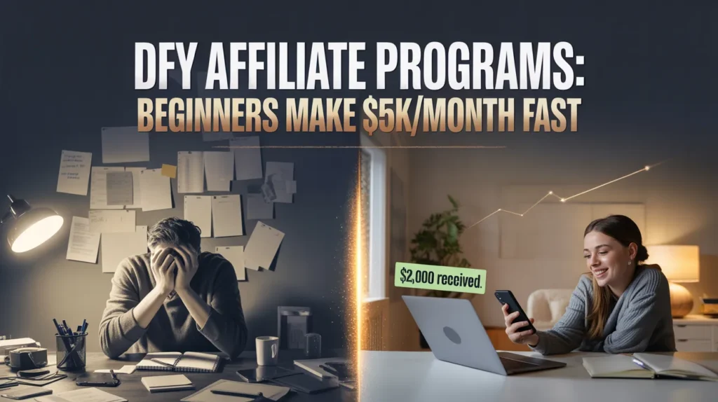 DFY Affiliate Programs: Beginners Make $5K/Month Fast