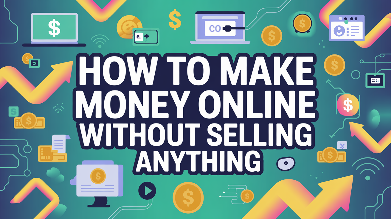 How to Make Money Online Without Selling Anything