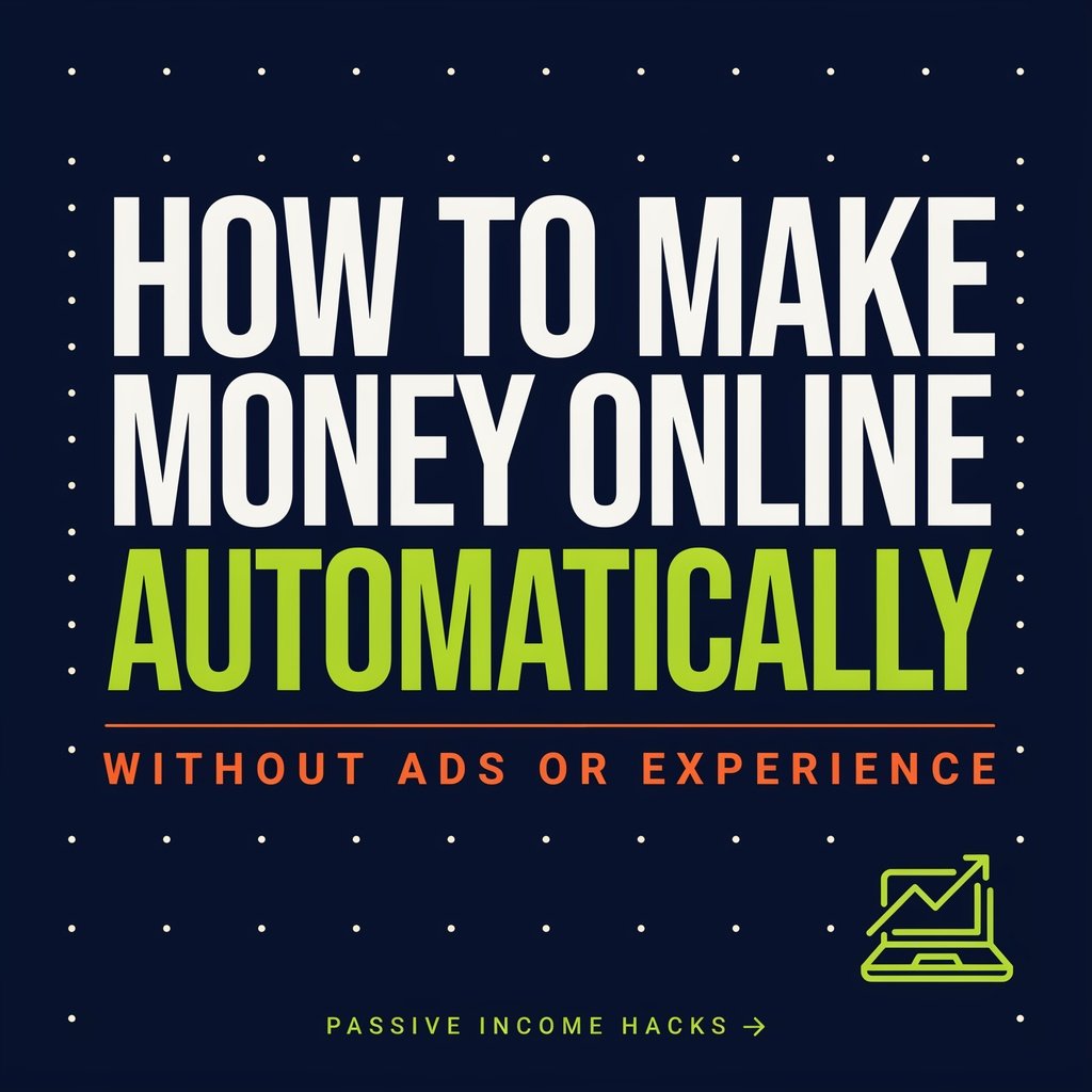 How to Make Money Online Automatically Without Ads or Experience
