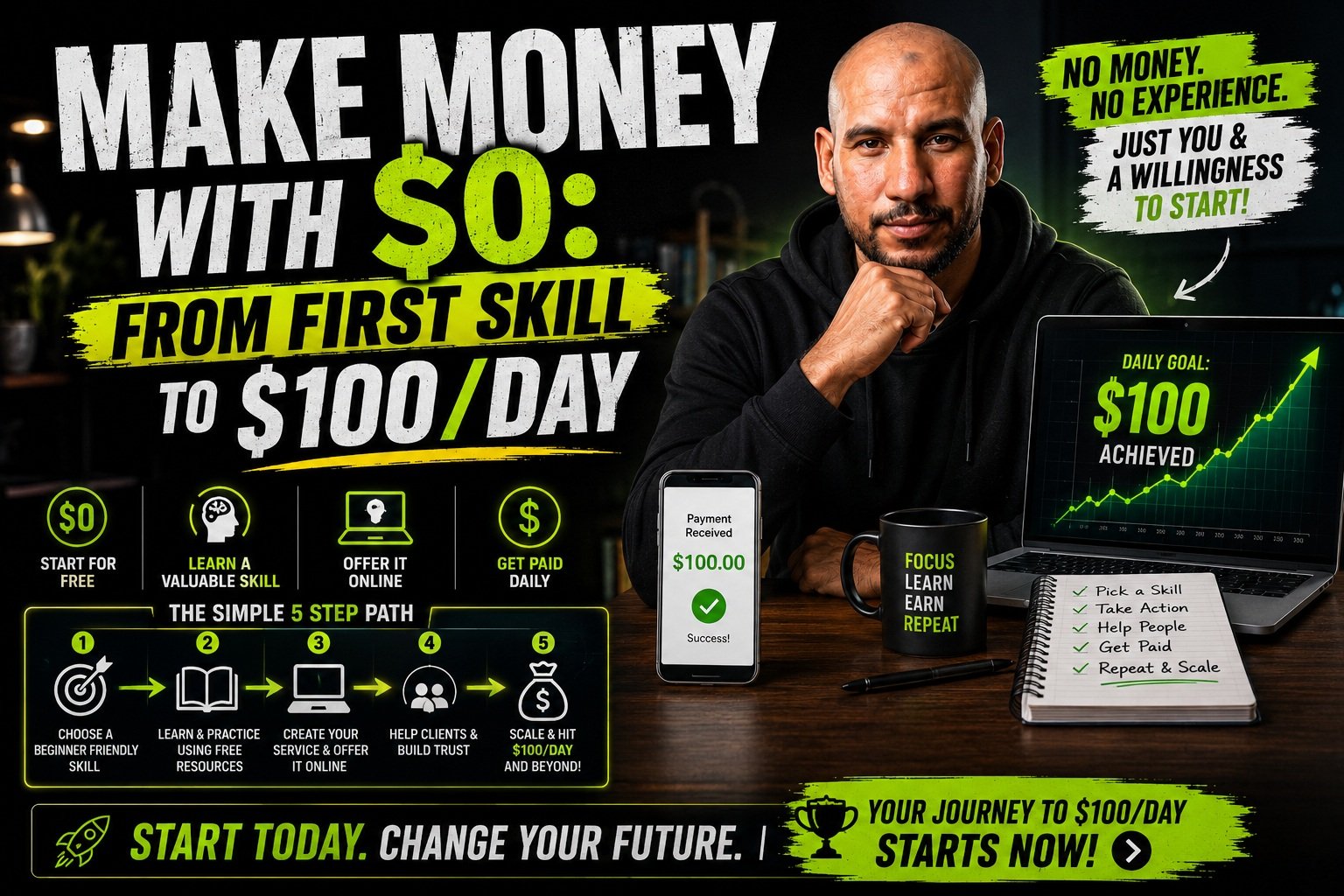Make Money With $0: From First Skill to $100/Day