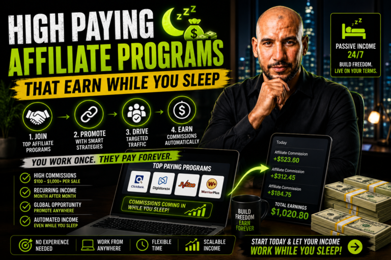 High Paying Affiliate Programs That Earn While You Sleep