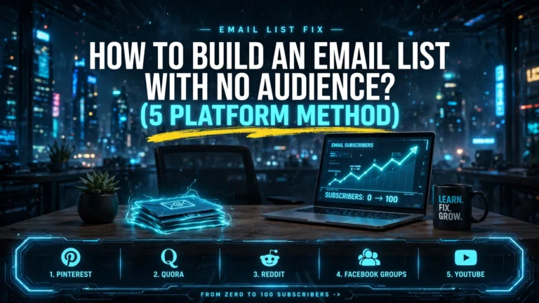 how to build email list with no audience: 5 Free Methods