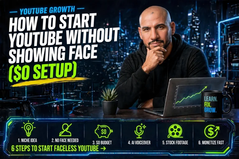 How to Start YouTube Without Showing Face