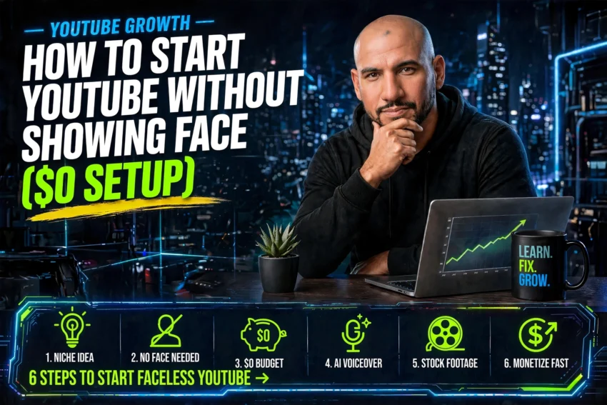 How to Start YouTube Without Showing Face